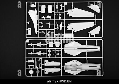 Hasegawa MIG-23 Flogger B fighter jet modèle en plastique Banque D'Images