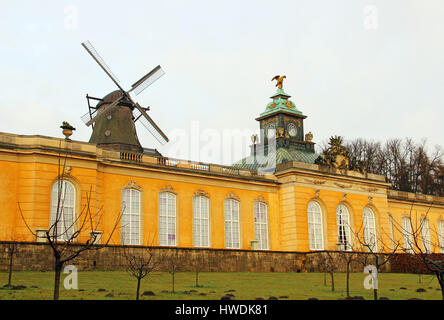 Galerie photo dans le parc du palais de Sanssouci à Potsdam, Allemagne Banque D'Images