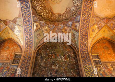 L'Iran, au centre de l'Iran, Ispahan, Musée des Arts Décoratifs, intérieur détail Banque D'Images