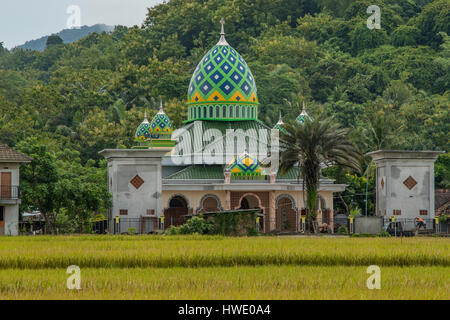 Mosquée colorée, Pulau Bawean, Indonésie Banque D'Images