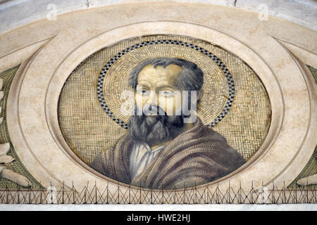 Saint Philippe l'Apôtre, mosaïque de la basilique de Saint Paul Hors les Murs, Rome, Italie le 05 septembre 2016. Banque D'Images