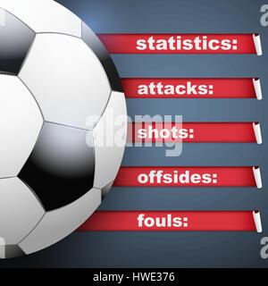 Contexte des statistiques Football Soccer Illustration de Vecteur