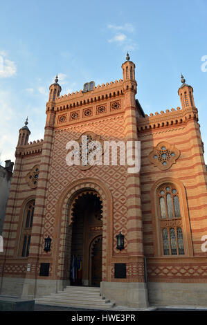 Bucarest, Roumanie - 1 mars, 2017 : l'architecture mauresque de la ville's Choral Synagogue, une copie de la Grande Synagogue de Vienne, construit entre 1857 un Banque D'Images