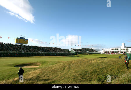 18TH GREEN & CLUBHOUSE L'OPEN BIRKDALE ROYAL BIRKDALE ROYAL 2008 SOUTHPORT ANGLETERRE 19 Juillet 2008 Banque D'Images