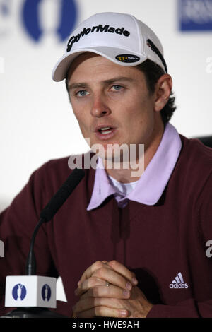 JUSTIN ROSE CONFÉRENCE DE PRESSE L'OPEN BIRKDALE ROYAL BIRKDALE ROYAL 2008 SOUTHPORT ANGLETERRE 16 Juillet 2008 Banque D'Images