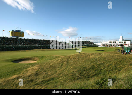 18TH GREEN & CLUBHOUSE L'OPEN BIRKDALE ROYAL BIRKDALE ROYAL 2008 SOUTHPORT ANGLETERRE 19 Juillet 2008 Banque D'Images