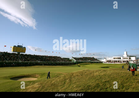 18TH GREEN & CLUBHOUSE L'OPEN BIRKDALE ROYAL BIRKDALE ROYAL 2008 SOUTHPORT ANGLETERRE 19 Juillet 2008 Banque D'Images