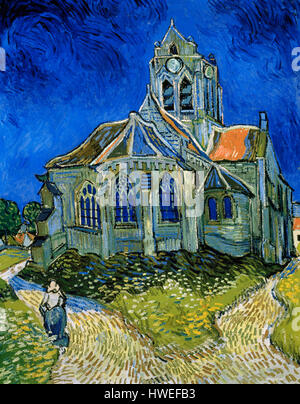 Vincent Van Gogh (1853-1890). Peintre postimpressionniste néerlandais. L'église à Auvers-sur-Oise, vue depuis le chevet, 1890. Huile sur toile. Musée d'Orsay. Paris. La France. Banque D'Images