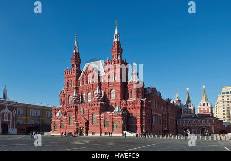 Moscou, Russie, Musée Historique de l'État sur la Place Rouge, fondée en 1872, monument Banque D'Images