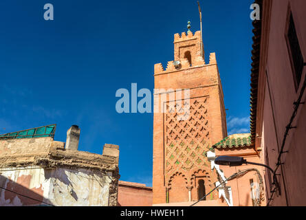 Bâtiments dans médina de Marrakech, un site du patrimoine de l'UNESCO au Maroc Banque D'Images