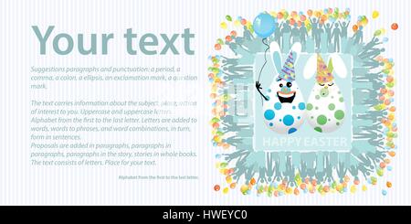 Joyeuses Pâques. Place pour votre texte Illustration de Vecteur