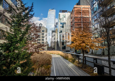 Le parc High Line - New York, USA Banque D'Images