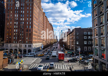 Le parc High Line - New York, USA Banque D'Images