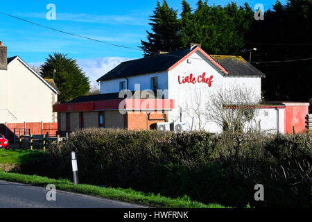 Winterbourne Abbas, Dorset, UK. Le 20 mars 2017. Météo britannique. Le Little Chef restaurant à côté de l'A35 à Winterbourne Abbas dans le Dorset a soudainement fermé et été barricadés. Crédit photo : Graham Hunt/Alamy Live News Banque D'Images