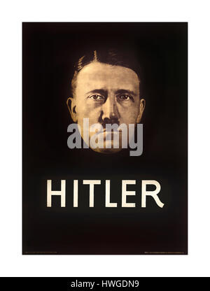 1930 Graphique affiche électorale de propagande du NSDAP d'Adolf Hitler Banque D'Images