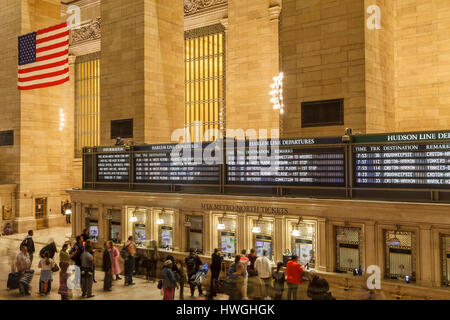 Le bureau de vente des billets, Grand Central Terminal, Manhattan, New York City, New York, USA Banque D'Images