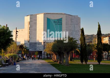 France, Alpes Maritimes, Nice, promenade du Paillon, le Théâtre National de Nice Banque D'Images