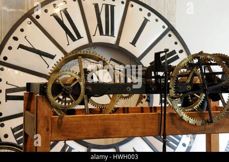 France, Doubs, Besançon, Grande Rue, Palais Granvelle en date du 16e siècle, la cour intérieure, Musée du temps, de l'horloge Banque D'Images