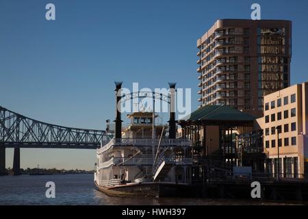 Etats-unis, Louisiane, Nouvelle Orléans, Riverboat Creole Queen, Mississippi River Banque D'Images