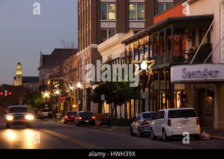 États-unis, Floride, Floride, Pensacola, Palafox Street, soir Banque D'Images