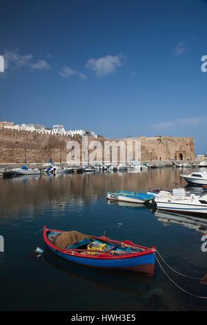 La Tunisie, le nord de la Tunisie, Bizerte, Vieux Port, le Fort de la Kasbah Banque D'Images