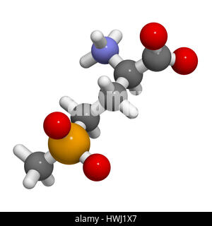 Glufosinate (herbicide non sélectif) de la phosphinothricine molécule. Le rendu 3D. Les cultures transgéniques (OGM) ont été créés qui sont résistantes à l'glufosin Banque D'Images