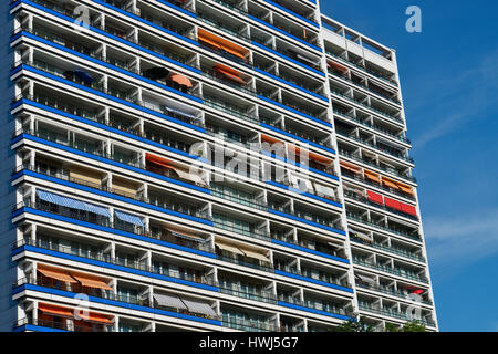 Plattenbau, Leipziger Strasse, Mitte, Berlin, Deutschland Banque D'Images