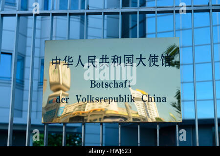 Botschaft Chine, Brueckenstrasse, Mitte, Berlin, Deutschland Banque D'Images