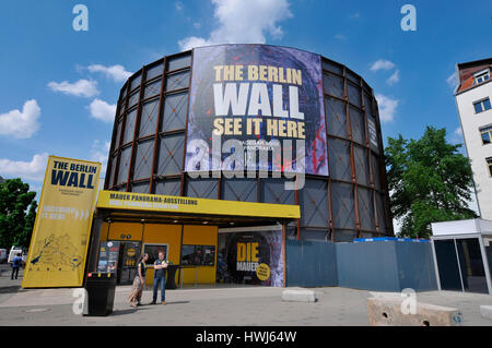 Yadegar Asisi Panorama, le mur de Berlin, Zimmerstrasse, Mitte, Berlin, Deutschland Banque D'Images