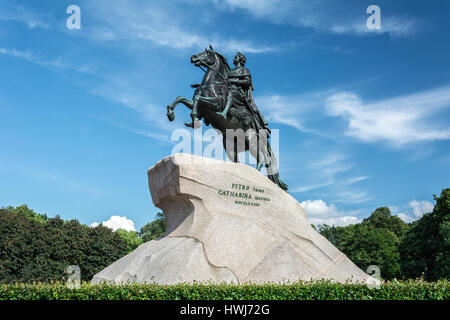 ST. PETERSBURG, Russie - le 11 juillet 2016 : Monument de Pierre Ier à Saint-Pétersbourg, Russie Banque D'Images