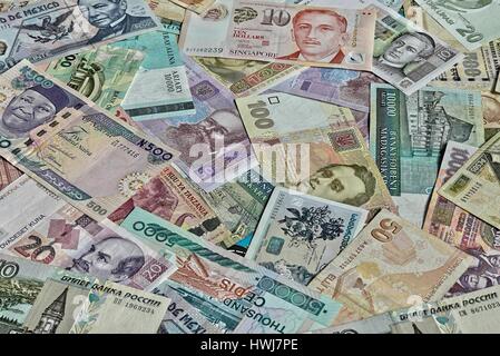 Libre de tirer des devises de différents pays Banque D'Images