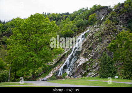 Powerscourt Waterfall, rivière Dargle, près de Enniskerry, comté de Wicklow, Irlande Banque D'Images