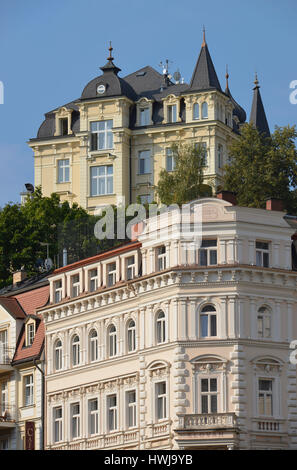 Altbauten, Kurzentrum, Karlsbad, République Tchèque Banque D'Images