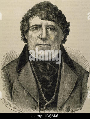 Daniel O'Connell (1775-1847). Leader politique irlandais. Portrait. La gravure. Banque D'Images