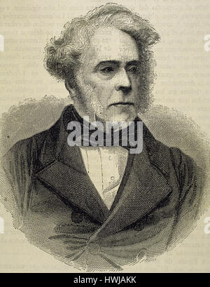 Henry John Temple, 3e vicomte Palmerston (1784-1865). Homme d'État britannique. Il a servi deux fois comme Premier Ministre du Royaume-Uni. Portrait. La gravure. Banque D'Images