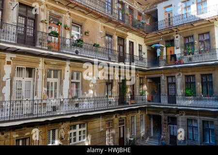 , Altbau Sziv utca, Budapest, Hongrie Banque D'Images