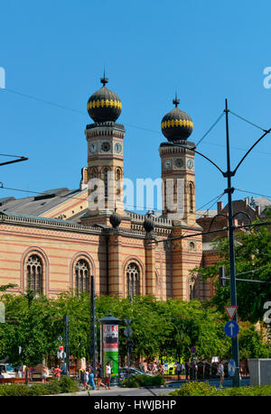 Grosse Synagoge, Strasse Dohany, Budapest, Hongrie Banque D'Images