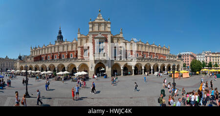 Tuchhallen, la Hauptmarkt, Krakau, Pologne Banque D'Images