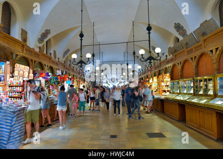 Tuchhallen, la Hauptmarkt, Krakau, Pologne Banque D'Images