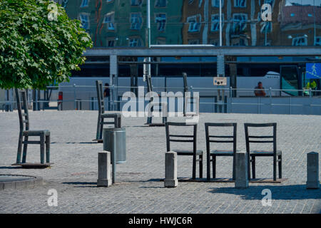 Mahnmal, Platz der Ghettohelden, Krakau, Pologne Banque D'Images