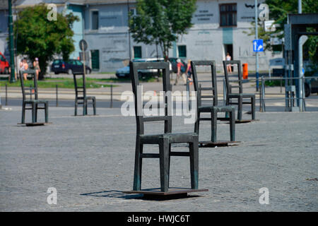 Mahnmal, Platz der Ghettohelden, Krakau, Pologne Banque D'Images