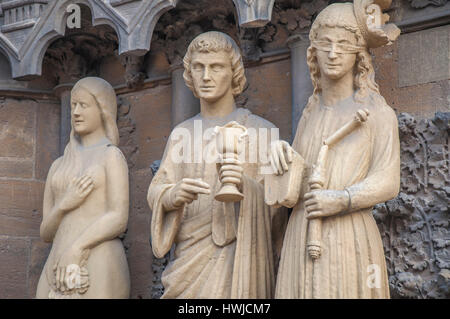 Saint chiffres, Liebfrauenkirche, UNESCO World Heritage, Trèves, Rhénanie-Palatinat, Allemagne Banque D'Images