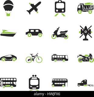 Les types de transport tout simplement les icônes des interfaces utilisateur web et Illustration de Vecteur