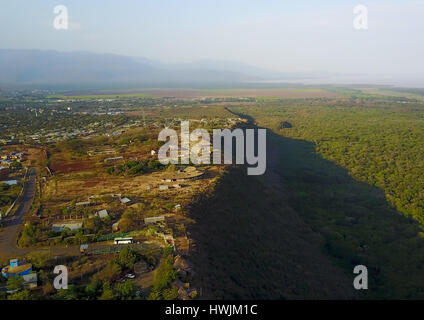 Vue aérienne du parc national de Nechisar et les lacs chamo et abaya, Gamo gofa, omo Arba Minch, Ethiopie Banque D'Images