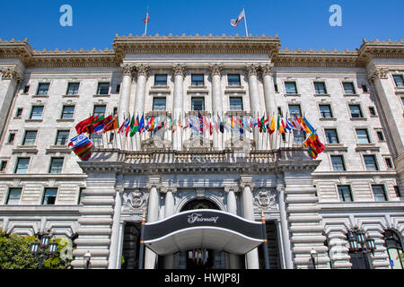 Façade de l'hôtel Fairmont de San Francisco Banque D'Images