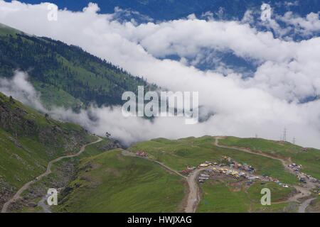 Vue de Rohtang, Manali, Inde. Banque D'Images