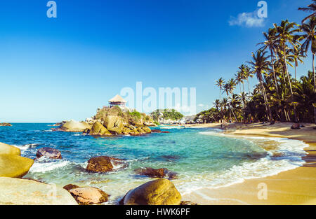 Par Bay Parc national naturel de Tayrona en Colombie Banque D'Images