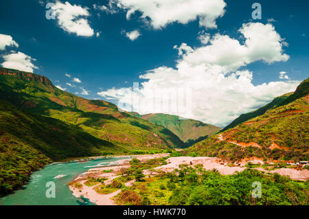 Vue sur Gorge, dans le parc national Chicamocha en Colombie Banque D'Images