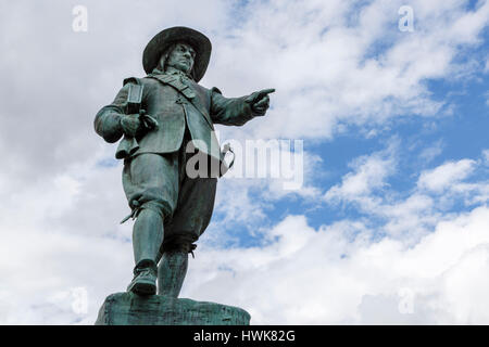 Statue d'Oliver Cromwell, St Ives, Cambridgeshire, Angleterre Banque D'Images