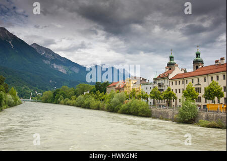 Riverside, Innsbruck, Tyrol, Autriche Banque D'Images